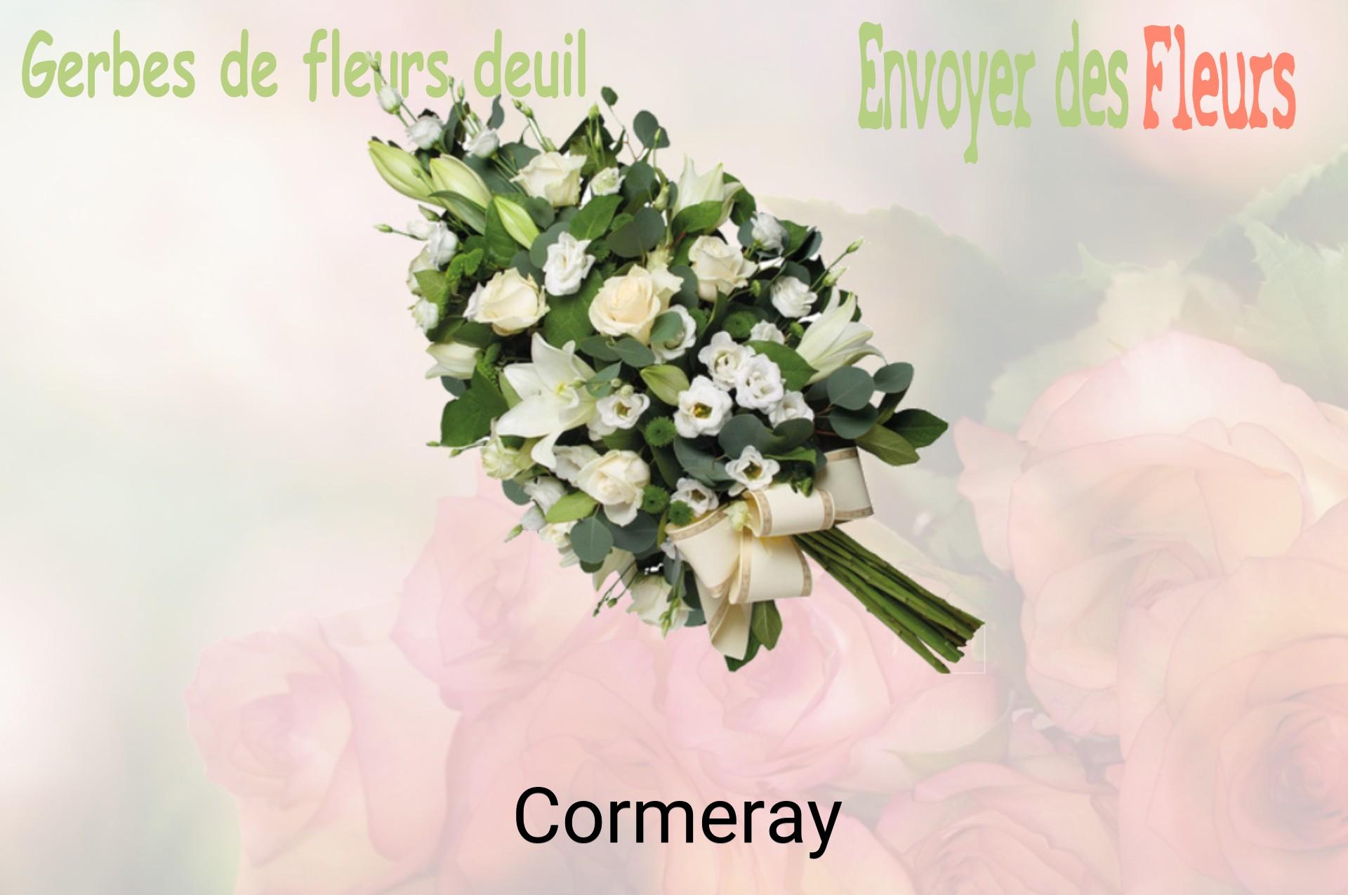 Gerbe de fleurs de deuil livrée à Cormeray